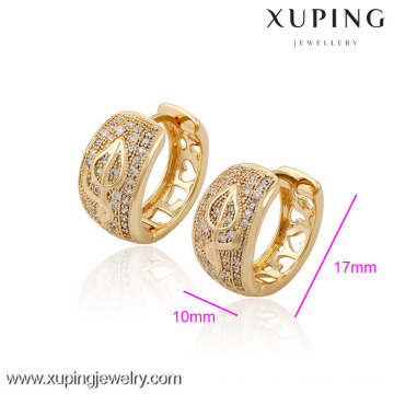 (29948) Xuping Moda Brincos Generosos Brinco De Ouro Com Alta Qualidade